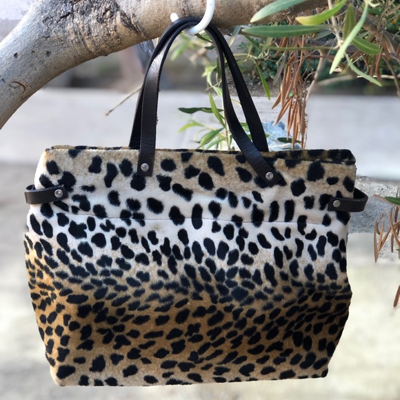Glaucia Handbags - VTG Glaucia Cheetah Prints Leather Bag, 13”Lx11”H
